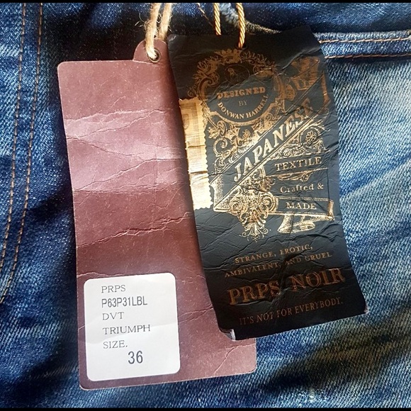 🌈 Amazing Japanese PRPS NOIR Selvedge Jeans SOLD - Picture 3 of 8